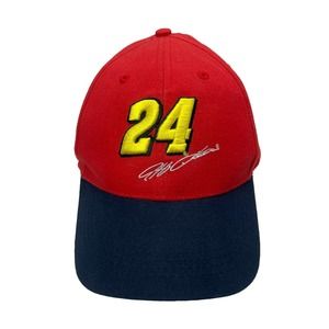 Jeff Gordon Hat Cap Kelloggs Racing #24 Nascar Red Blue Yellow Strapback